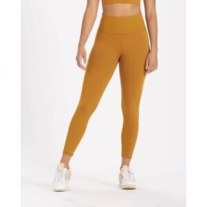 Vuori Dark Golden rib studio leggings size large fitted sports running yoga